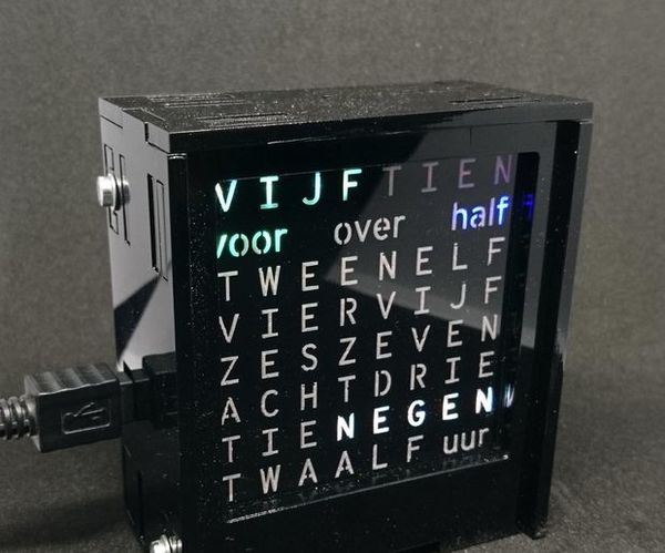 Dutch 8x8 Word Clock