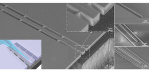 Ultrabroadband edge coupler for highly efficient second harmonic generation