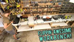 I Built A HUGE Flip Top Workbench In My Small Garage!