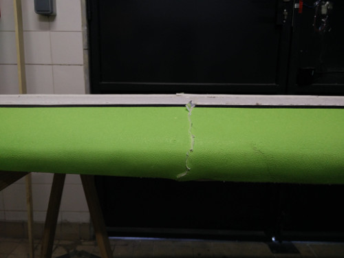 detail of the glued board