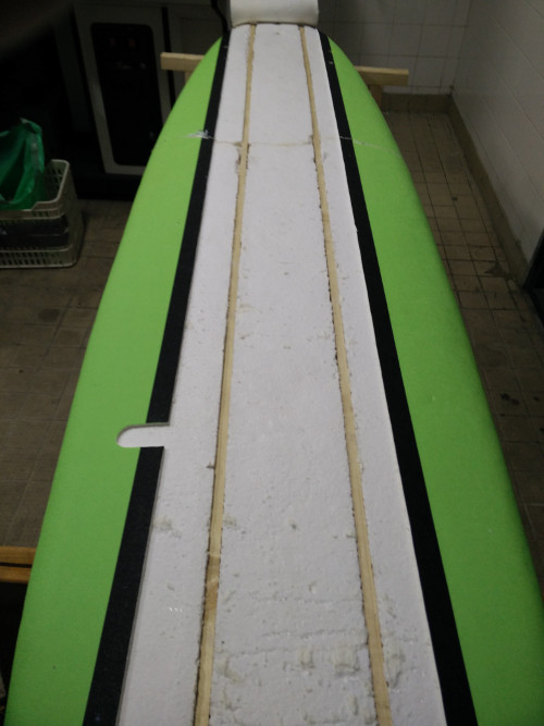 the new stringers after installing