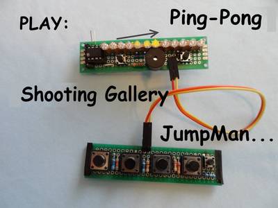 Single line LED display Games