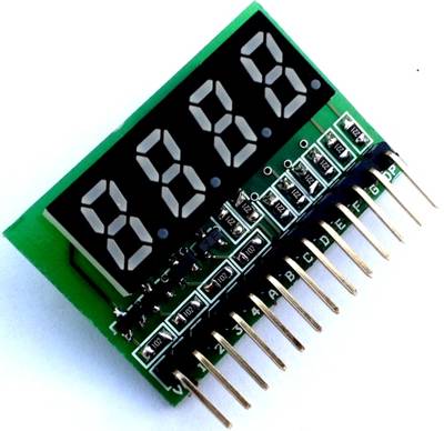 4 Digit MultiPlexed 0.33 Inch 7 Segment Common Anode Display