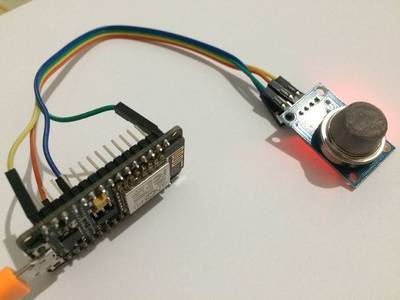 Easy Air Quality Report With NodeMCU+MQ135+Cayenne