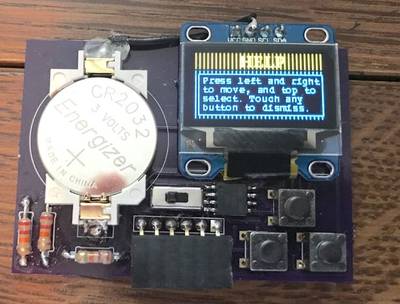 Business Card/Game Console: ATtiny85 and OLED Screen