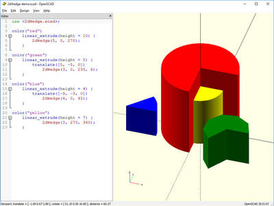 OpenSCAD Wedge Module/Library