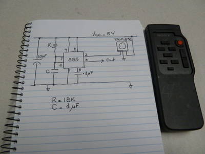 Turn any IR remote control to a wireless control ON/OFF switch