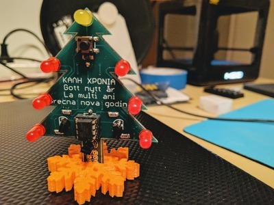 A Christmas tree, PCB ornament