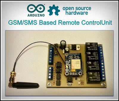 Arduino Based GSM/SMS Remote Control Unit