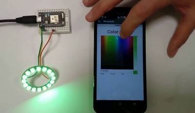 Control Adafruit Neopixels using Python and JQWidgets