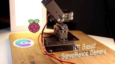 IOT Based Surveillance Camera || Raspberry Pi + Pan-Tilt Arrangement + Cayenne + Webcam Server