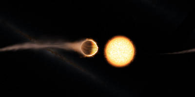 Hubble Detects Exoplanet with Glowing Water Atmosphere