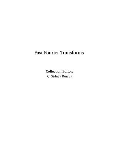 Fast Fourier Transforms