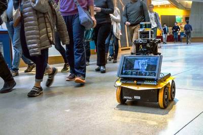 New robot rolls with the rules of pedestrian conduct