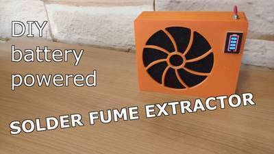 DIY Battery Powered Solder Fume Extractor