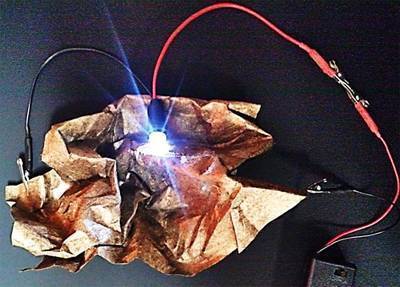 Paper-Based Supercapacitor Uses Metal Nanoparticles to Boost Energy Density