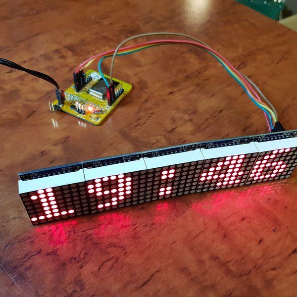 ESP8266 MAX7219 Dot Matrix Display as MQTT Client