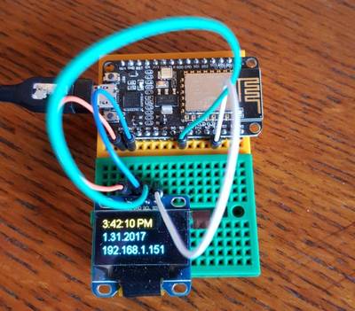 ESP8266 OLED Clock IoT Using AJAX