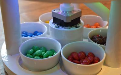 M&Ms and Skittles sorting machine