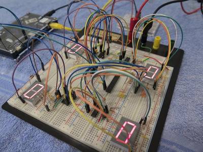 Galileo 2 driving MCP23017 and 74HC4511 Digit Displays