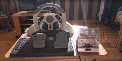 Controlling Robot Over Bluetooth Using Xbox Steering Wheel