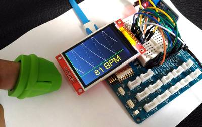 Heart rate monitoring over the Internet using ESP8266