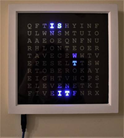 Wordsearch clock