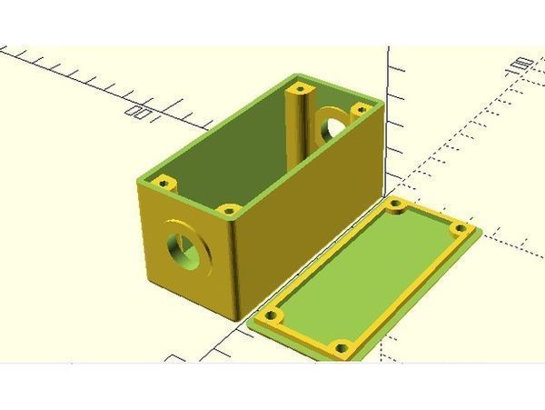 Customizable Project Box With Lid Screws and 2 Holes