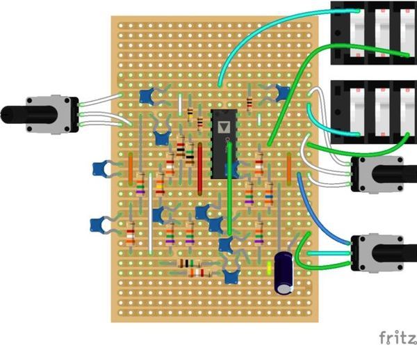 ATMega1284 Quad Opamp Effects Box