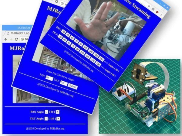 Raspberry Pi Cam Pan-Tilt Control Over Local Internet