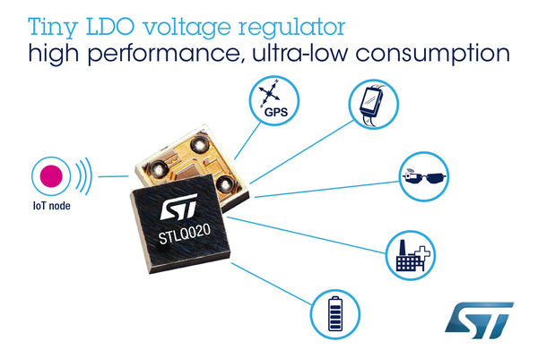 Innovative Low-Dropout Voltage Regulator from STMicroelectronics Packs Big Performance in Tiny Footprint