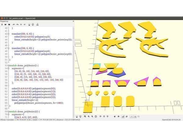 2d_points: generate 2D shapes as arrays of points in OpenSCAD