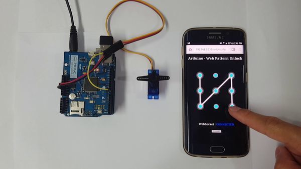 Arduino - Web Pattern Unlock