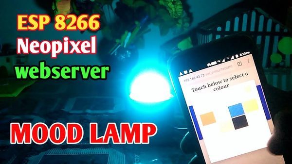 ESP 8266 Nodemcu Ws 2812 Neopixel Based LED MOOD Lamp Controlled Using Webserver