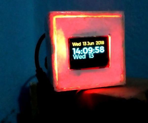 Raspberry  Pi Oled  Clock Watch It Hear It and Feel It