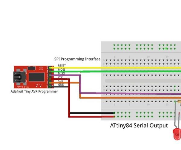 ATtiny84/85 Transmit Only Serial Output