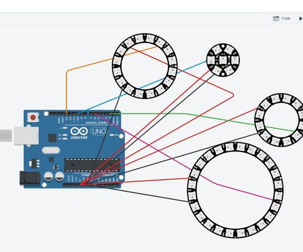 Multiple Independent NeoPixel Rings