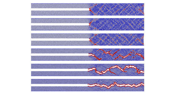 New Computer Model Predicts How Fracturing Metallic Glass Releases Energy at the Atomic Level