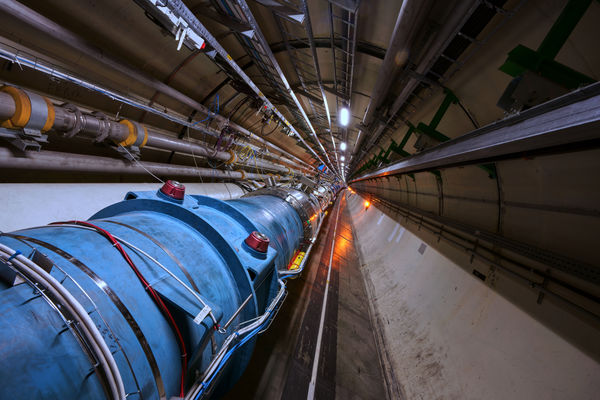 LHC accelerates its first
