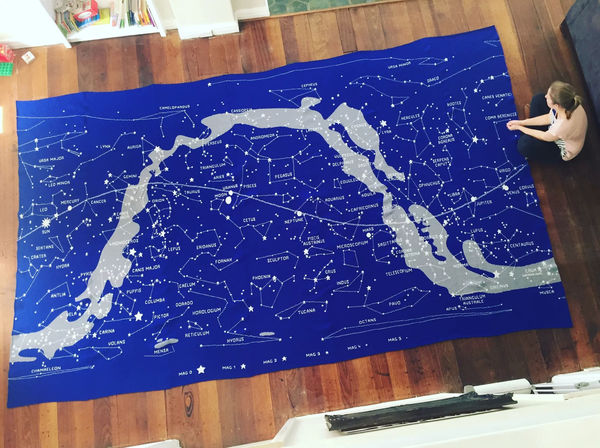 Software Engineer Hacks a Knitting Machine to Create Massive Stellar Map