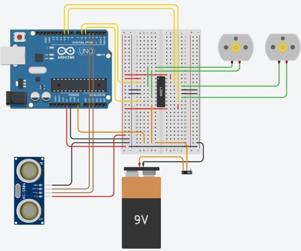 Ultrasonic Wall-Avoiding Robot