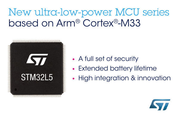 STMicroelectronics Introduces STM32L5 Ultra-Low-Power Microcontrollers for a More Secured IoT