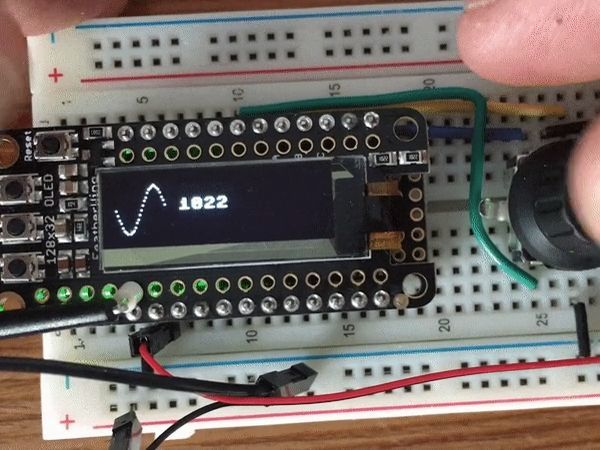 Feather Waveform Generator in CircuitPython