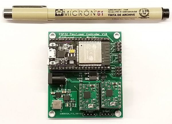 New 2.5D Pen/Laser ESP32 Controller