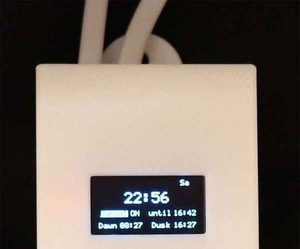 Arduino Dusk/dawn Clock Timer