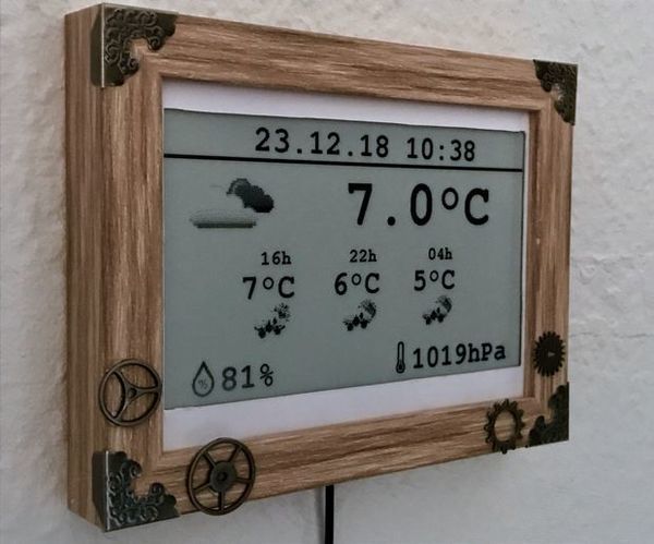 Steampunk Weather Monitor