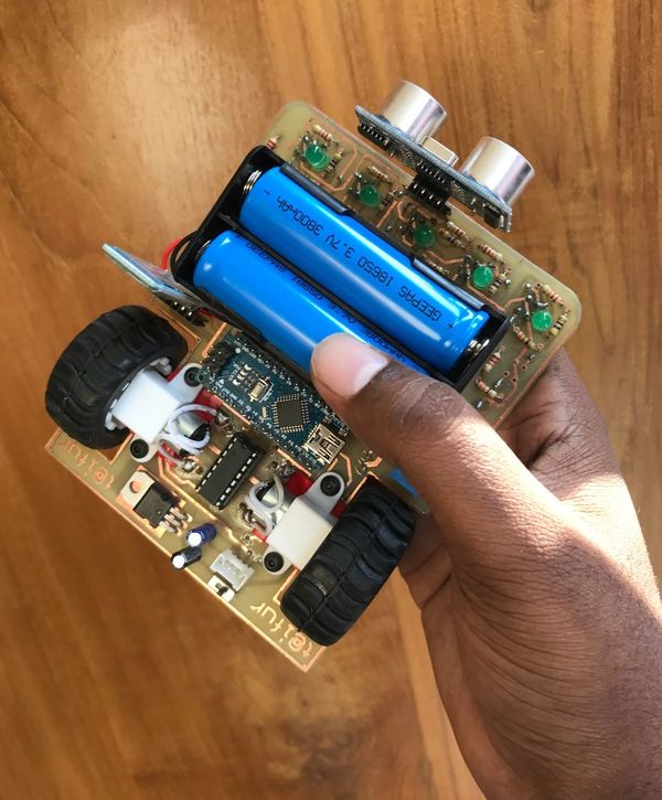 PCB BOT (Line Following, Obstacle Avoiding & Bluetooth Controlled Robot in a Single PCB)