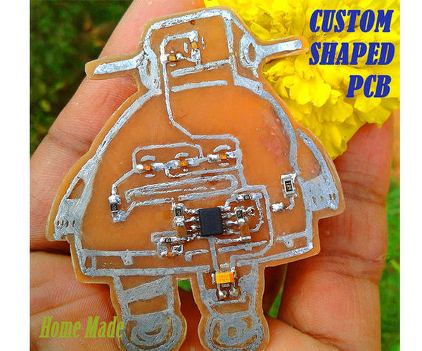 Custom Shaped PCB (Instructable Robot)