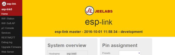 ESP-LINK: Wifi-Serial Bridge w/REST&MQTT