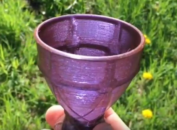3D printed nanomaterial shows different transparencies and colours